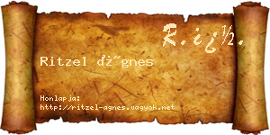 Ritzel Ágnes névjegykártya
